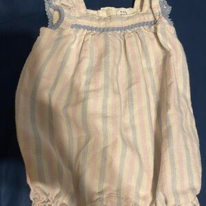 GAP Pastel Striped Baby Girl Onesie